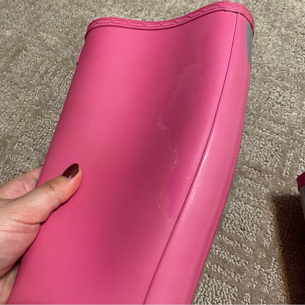 {Hunter} Original Short Rain Boots | Matte Pink ~ Size 5 - Picture 15 of 16